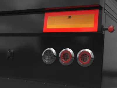  Enclosed Transport Semi-Trailer Black 