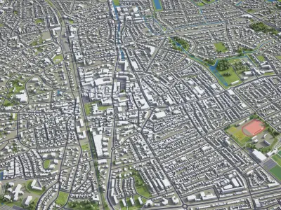Naarden - 3D City Model Low-poly 3D model