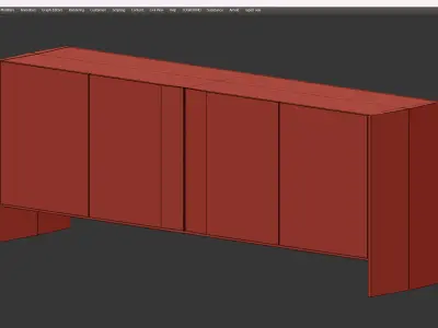 SIDEBOARD EVERSON Low-poly 3D model