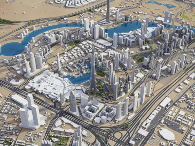 Dubai - Metropolitan Area 3D Model Pack