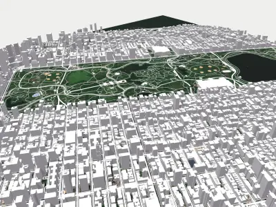 The Upper West and West Side Manhattan New York USA 3D model
