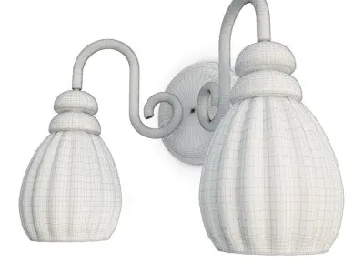 Antique Yellow Wall Lamp Thornton 3D model