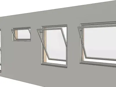 Pivot Window Horizontal Axis 3D model