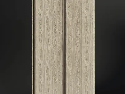 BEZIER PANEL DOUBLE-DOOR CABINET 3D model