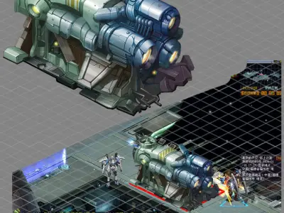 Roadblock-destruction missile launcher 3D model