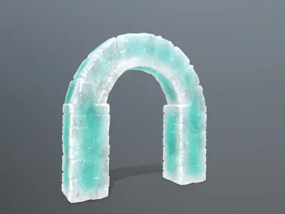 Stone Wall Set Low-poly 3D model