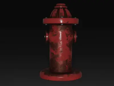 Fire Hydrant Low-poly 3D model