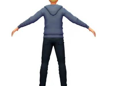 Cartoon High Poly Subdivision Avatar 002 3D Model  Low-poly 3D model