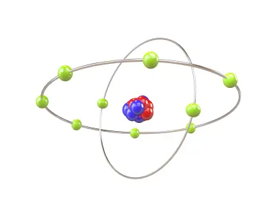 Fluorine Chemical Element v2 003 Low-poly 3D model