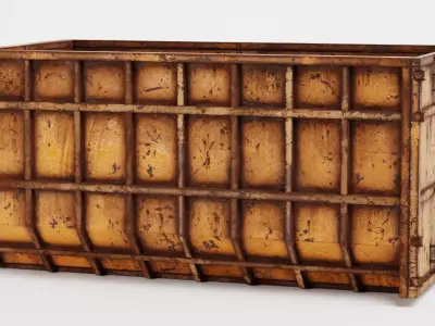Skip V4 - Weathered Industrial Container  3D model
