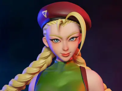 Cammy White - Street Fighter Fanart digital sculptures 3D print model
