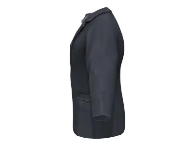 Men Charcoal Gray Suit Jacket With Shirt And Tie Low-poly 3D model