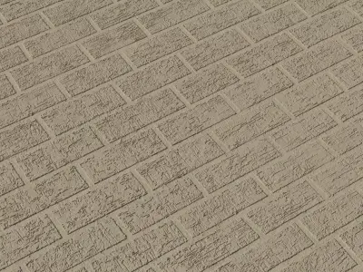 PBR Rough Face Tan Bricks Texture