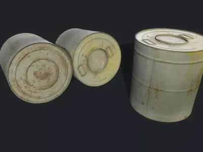 3D Scan Old Barrel 02 Low-poly 3D model