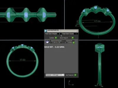Women Ring 3D print model 121