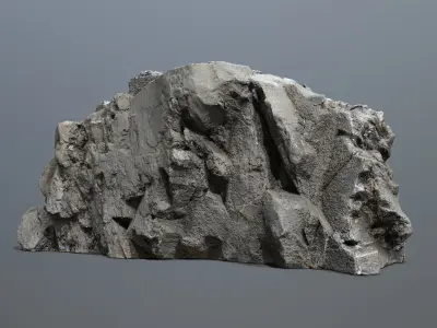 Mountain Low-poly 3D model 4