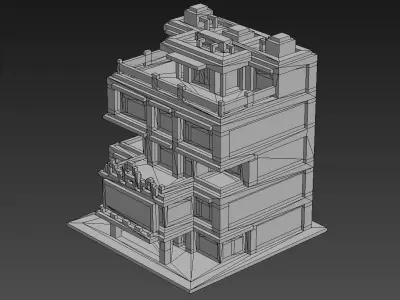 House Voxel - 12 Low-poly 3D model