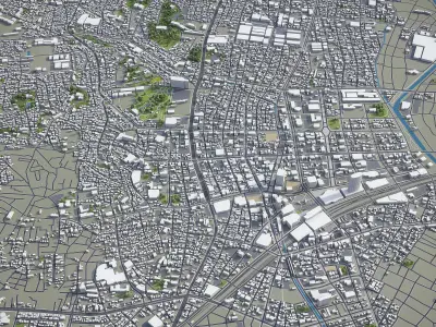 Hamamatsu  Low-poly 3D model