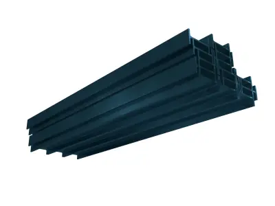 Stacked I Beam v1 002 Low-poly 3D model