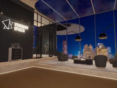 Penthouse Art Gallery Low-poly 3D model