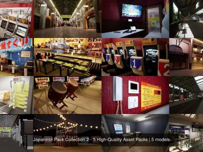 Japanese Pack Collection 2 - 5 High-Quality Asset Packs