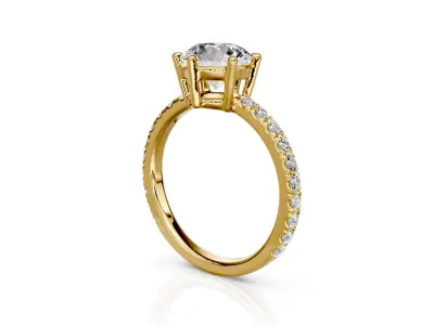 Engagement ring Soraya 1-50ct 3D print model