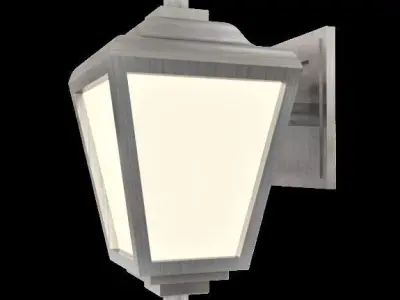 Wall hung light fixture architectural scene lighting Low-poly 3D model