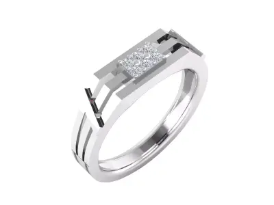Women Ring Render 3dm STL MTL SLC JCD OBJ FBX Details 3D print model 45