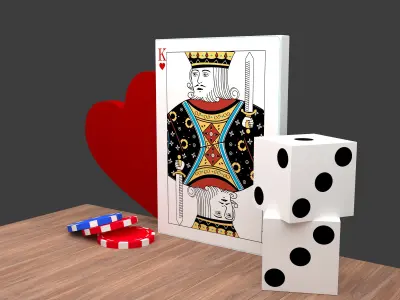 poker party stand for party 3D model