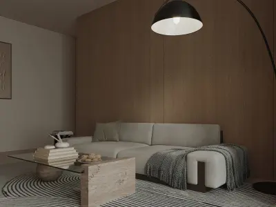 Interior scene bedroom 3D model
