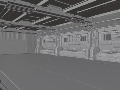 Spaceship interior 3D model get
