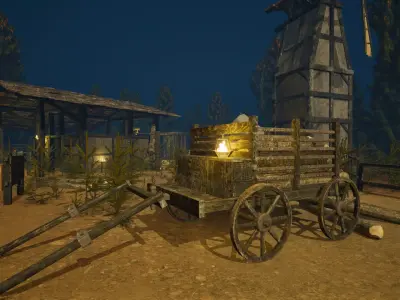 Medieval Village Houses Pack Low-poly 3D model