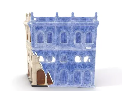 Classic Victorian Building model pack Low-poly 3D model