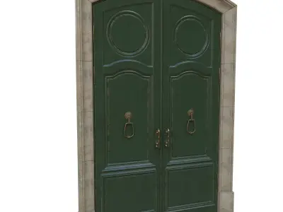 Entrance classic door 14 3D model