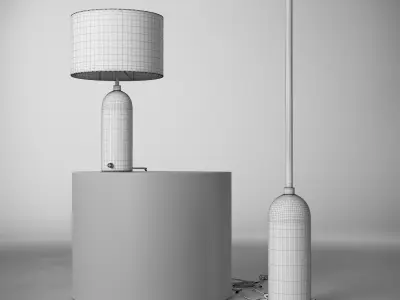 GUBI Gravity Table and Floor Lamp 3D model