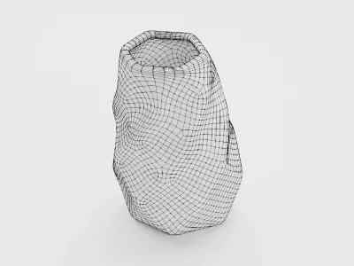 Faceted Aqua Modern Vase Free low-poly 3D model