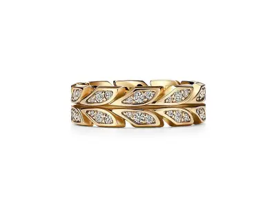 Tiffany Victoria Vine Band Ring Printable File 3D print model