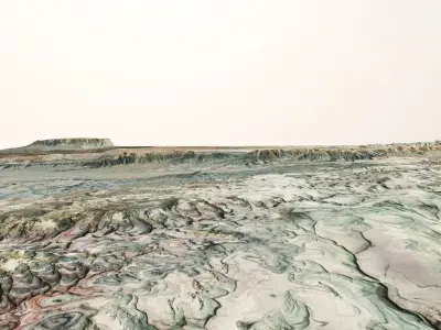 Desert Surface Terrain Landscape Environment PBR 16 Low-poly 3D model