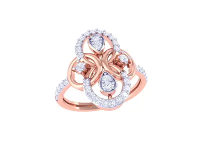 Women Ring  Render 3dm STL OBJ FBX Details 3D print model 313