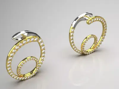 round jewelry earring je0102 3D print model