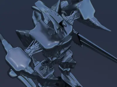 Robot Cyborg Space SciFi Character 3D model