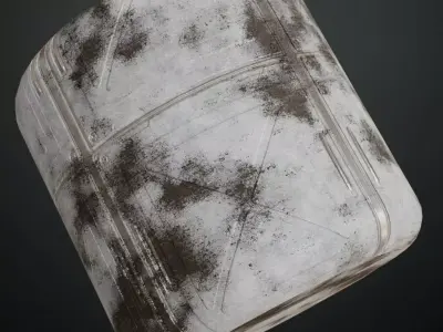 Dirty White Metal Plate PBR Seamless Texture