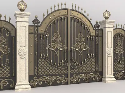 Classic European style Mansion Gate 5 3D model
