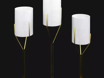 Three Lamps Gold 3D model
