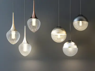 droplight lamp Low-poly 3D model