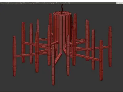 The Light 36 Bulb Chandelier Low-poly 3D model