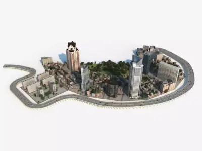 city 03 set 10 am 133 3D model