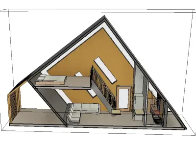 Diamond House - Futuristic Tiny House Model 3D model