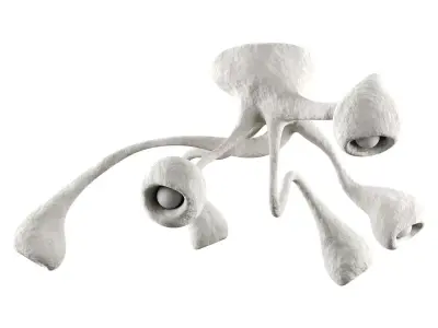 Unique Fertility Form illuminated sculpture Low-poly 3D model