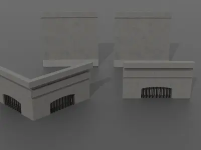 Modular Building Free low-poly 3D model